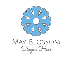 Blue Snowflake Bone logo design