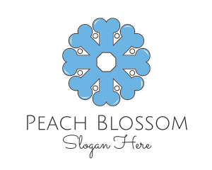 Blue Snowflake Bone logo design