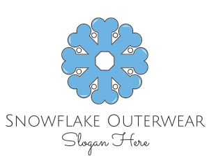 Blue Snowflake Bone logo design