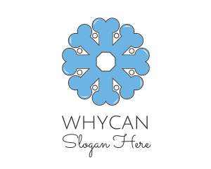 Blue - Blue Snowflake Bone logo design