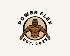 Muscle - Strong Muscle Man logo design