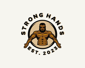 Strong Muscle Man logo design