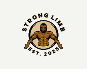 Strong Muscle Man logo design