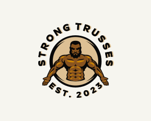 Strong Muscle Man logo design