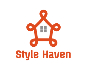 Fancy Orange House Logo