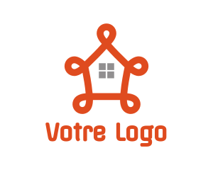 Fancy Orange House logo design