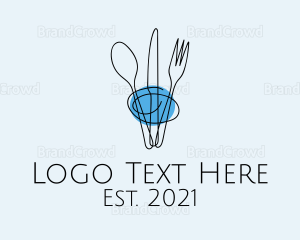 Minimalist Kitchen Cutlery Logo