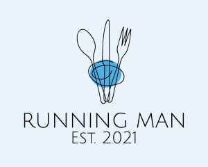 Diner - Minimalist Kitchen Cutlery logo design
