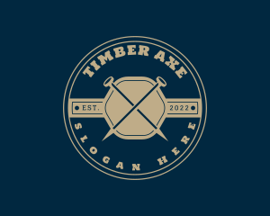 Handyman Nails Badge logo design