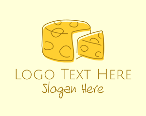 Cheese Shop - Cheese Wheel Slice logo design