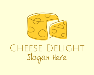 Cheese - Cheese Wheel Slice logo design