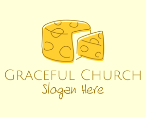 Baker - Cheese Wheel Slice logo design
