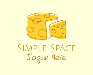 Minimalism - Cheese Wheel Slice logo design