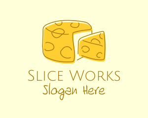 Slice - Cheese Wheel Slice logo design