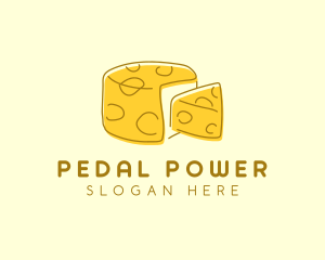 Cheese Wheel Slice Logo