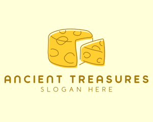 Cheese Wheel Slice logo design