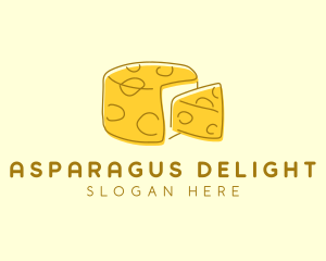 Cheese Wheel Slice logo design