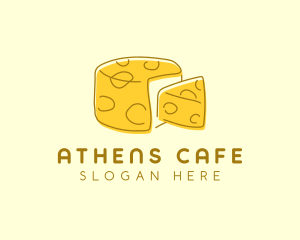 Cheese Wheel Slice logo design