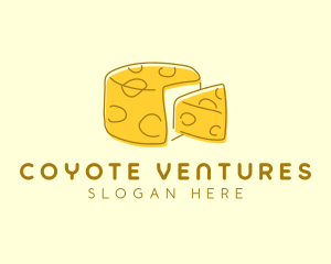 Cheese Wheel Slice logo design