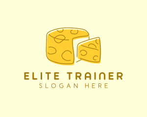 Cheese Wheel Slice logo design