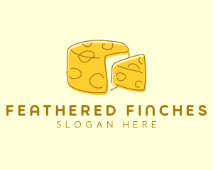 Cheese Wheel Slice logo design