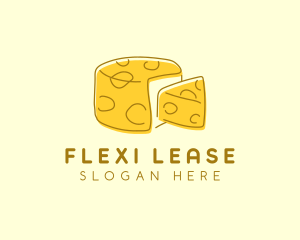 Cheese Wheel Slice logo design