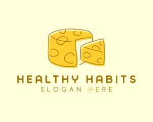 Cheese Wheel Slice logo design