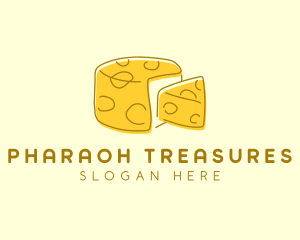 Cheese Wheel Slice logo design