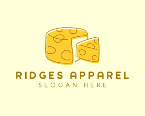 Cheese Wheel Slice logo design