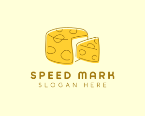 Cheese Wheel Slice logo design