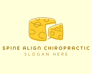 Cheese Wheel Slice logo design