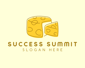 Cheese Wheel Slice logo design