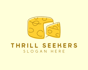 Cheese Wheel Slice logo design