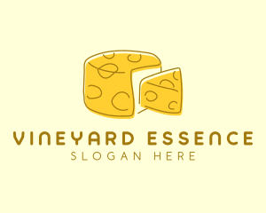 Cheese Wheel Slice logo design