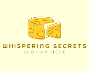 Cheese Wheel Slice logo design