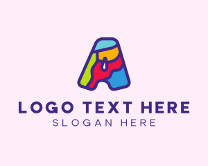 Playground - Colorful Letter A logo design