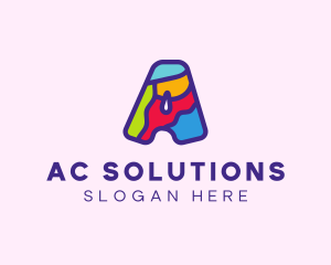 Colorful Letter A logo design