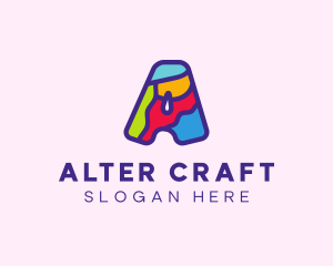 Colorful Letter A logo design