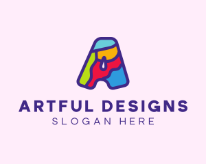 Colorful Letter A logo design