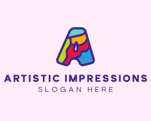 Colorful Letter A logo design