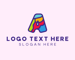 Puzzle - Colorful Letter A logo design