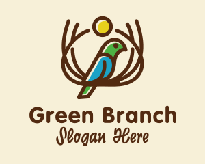 Branch - Bird Nature Branch logo design