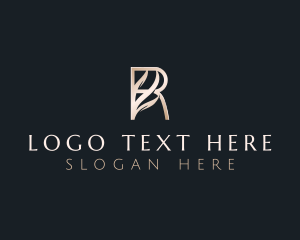 Leaves - Elegant Premium Luxury Letter R logo design