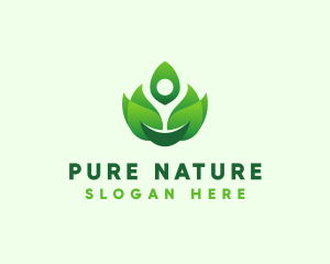 Organic Flame Leaves logo design
