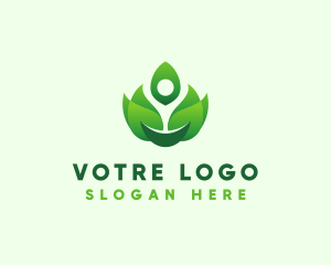 Shape - Organic Flame Leaves logo design