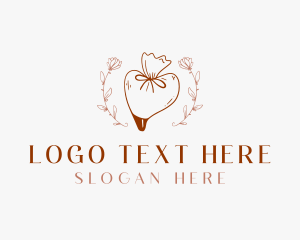 Baking Pastry Bag Flower Logo