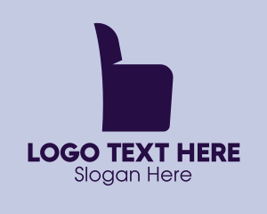 Like - Chair Armchair Thumbs Up logo design