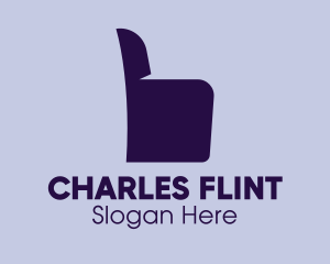 Violet - Chair Armchair Thumbs Up logo design