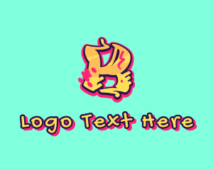 Teenager - Graffiti Art Letter K logo design