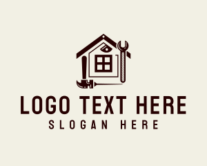 Construction Nail - Home Construction Tools logo design